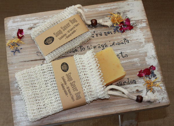 2 Large Half Bars & Exfoliating Soap Bag ~ FREE SHP
